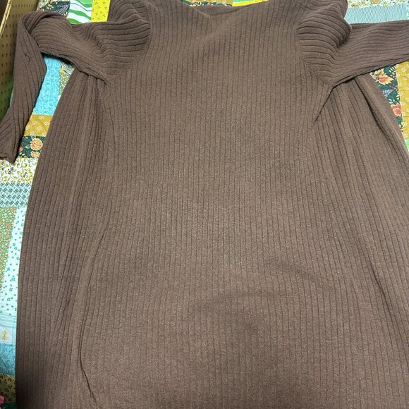 7 for All Mankind Sweater Dress Set in Chocolate Brown - Picture 12 of 12